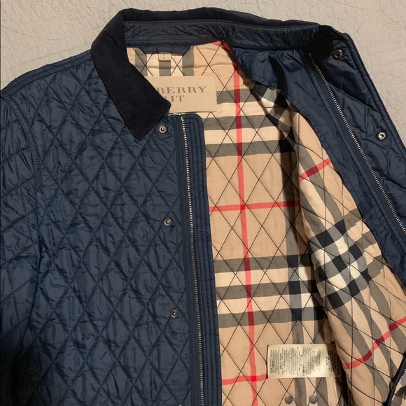 Burberry Brit Mens navy Quilted Jacket - Picture 6 of 7